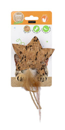 Wouapy kattelegetøj med kork - Stjerne med fjer