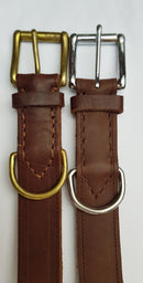 Læder Halsbånd Mørk Brun